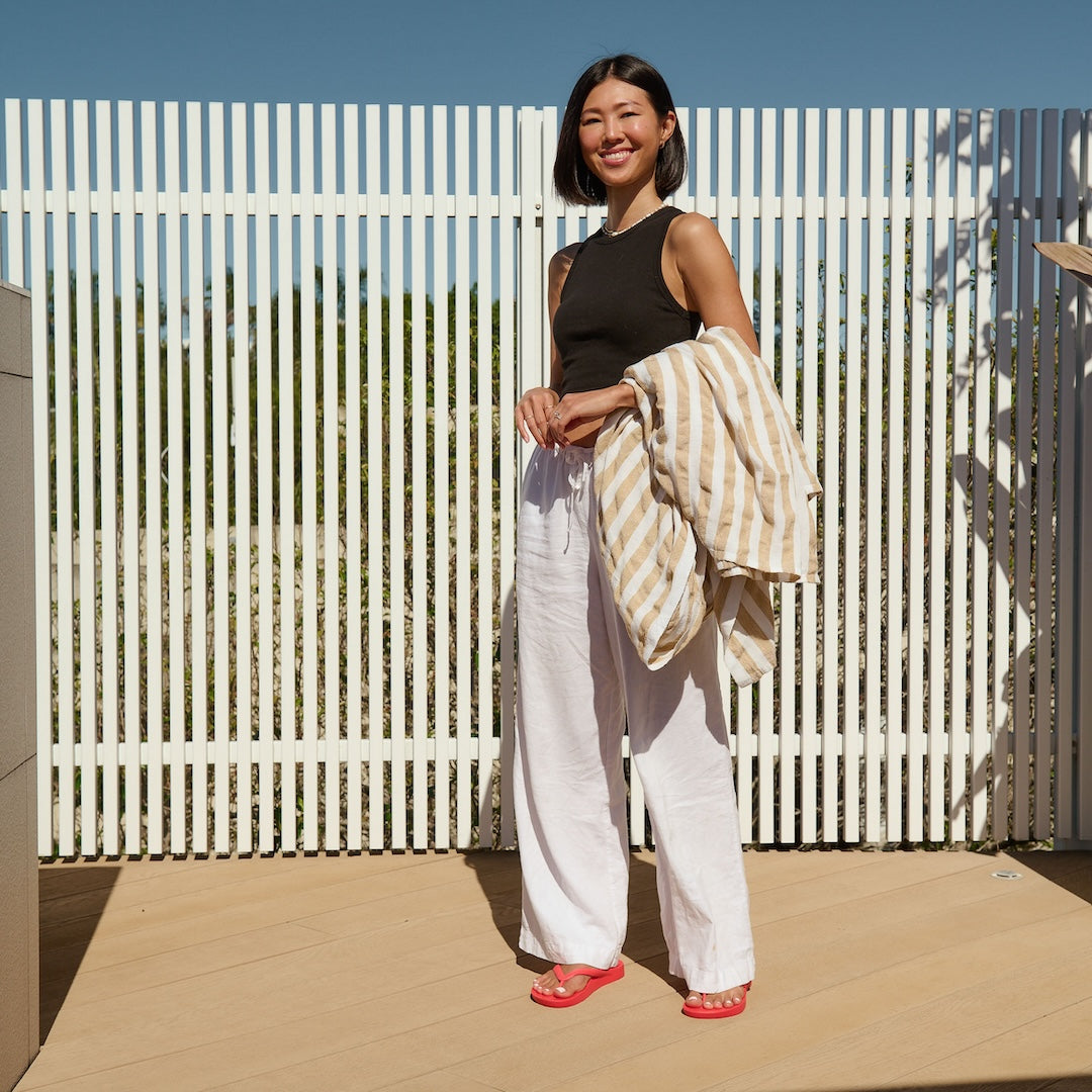 Arch Support Flip Flops - Classic - Coral