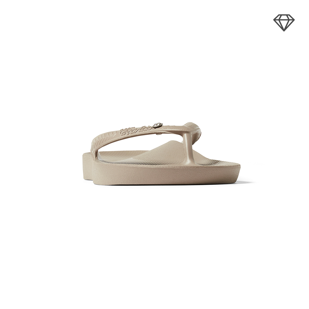 Arch Support Flip Flops - Classic - Crystal Taupe
