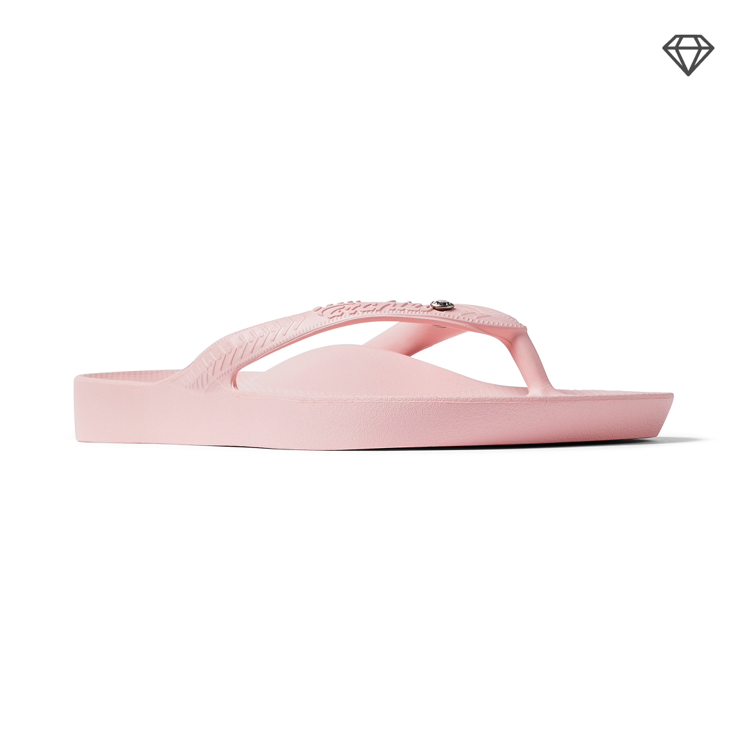 Arch Support Flip Flops - Classic - Crystal Pink